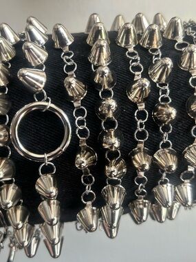 Silver Spike Chain Statement Jewelry unisex